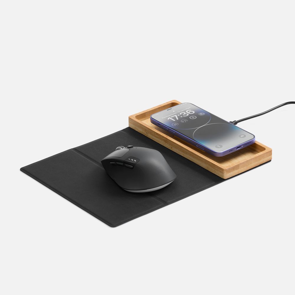 Складной коврик для мышки с беспроводной зарядкой Midstream ver.2 с логотипом  | Print Logo