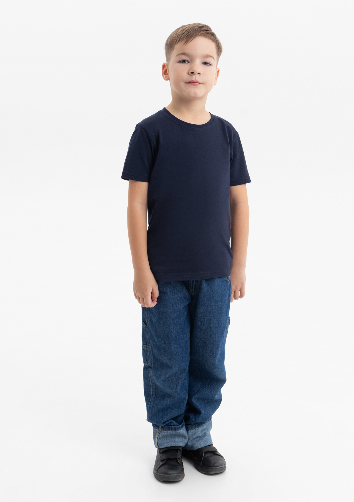Футболка детская STAN хлопок 140, 06U, Тёмно-синий,  (46)  (6 лет)