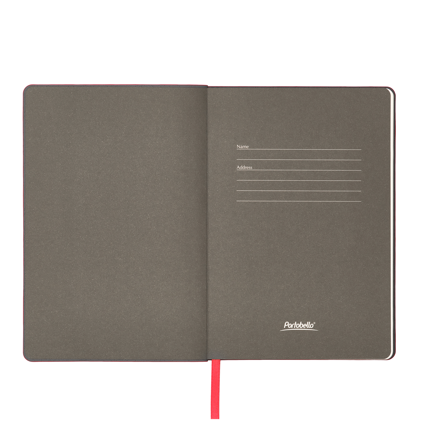 Ежедневник Latte soft touch недатированный, серый/красный фото на сайте Print Logo.