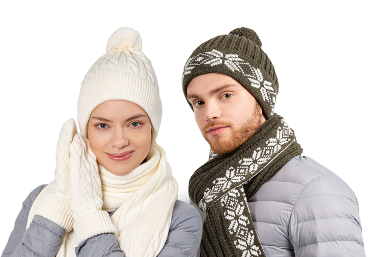 Корпоративные подарки на заказ: вязаные шарфы, шапки, перчатки и пледы с вашим логотипом!