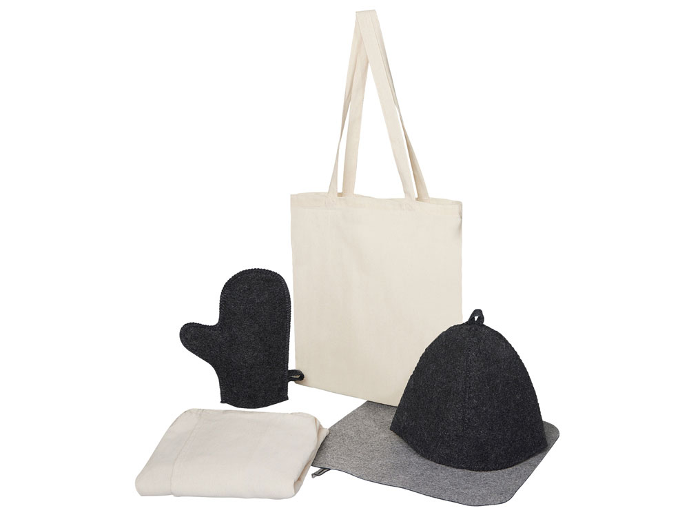 Банный набор с килтом Healing Light, мужской с логотипом  | Print Logo