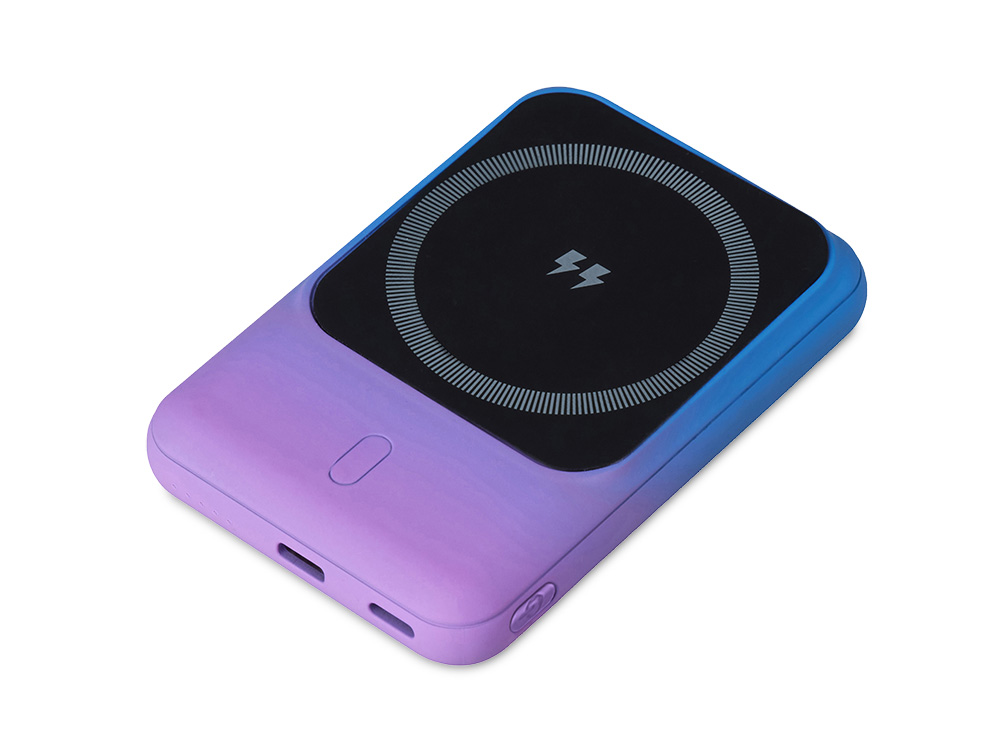 Беспроводное зарядное устройство с возможностью изготовления корпуса с градиентом по индивидуальному дизайну клиента с логотипом  | Print Logo