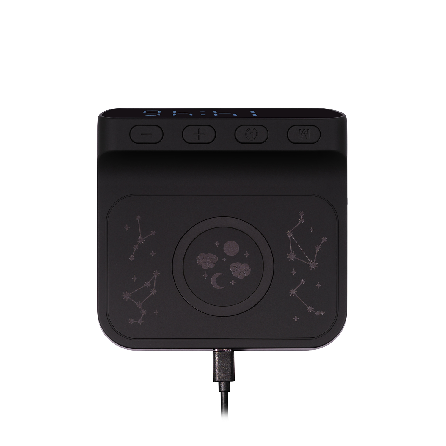 Зарядная станция с часами 15W Ригель (Rigel), черная