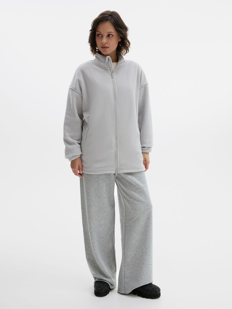 Куртка флисовая унисекс Nebo, светло-серая, размер L