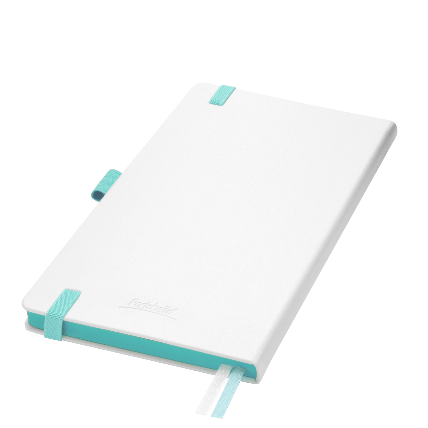 Ежедневник Арктик (Arctic) недатированный, белый/бирюзовый