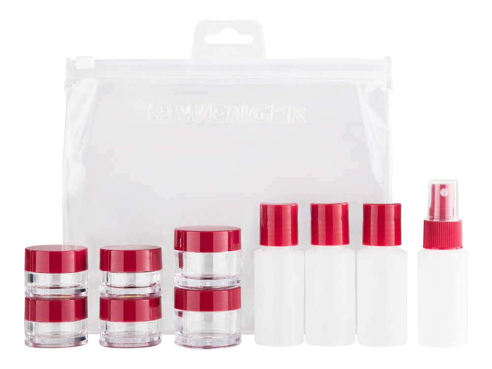 Дорожный набор из 10 ёмкостей с логотипом Wenger | Print Logo