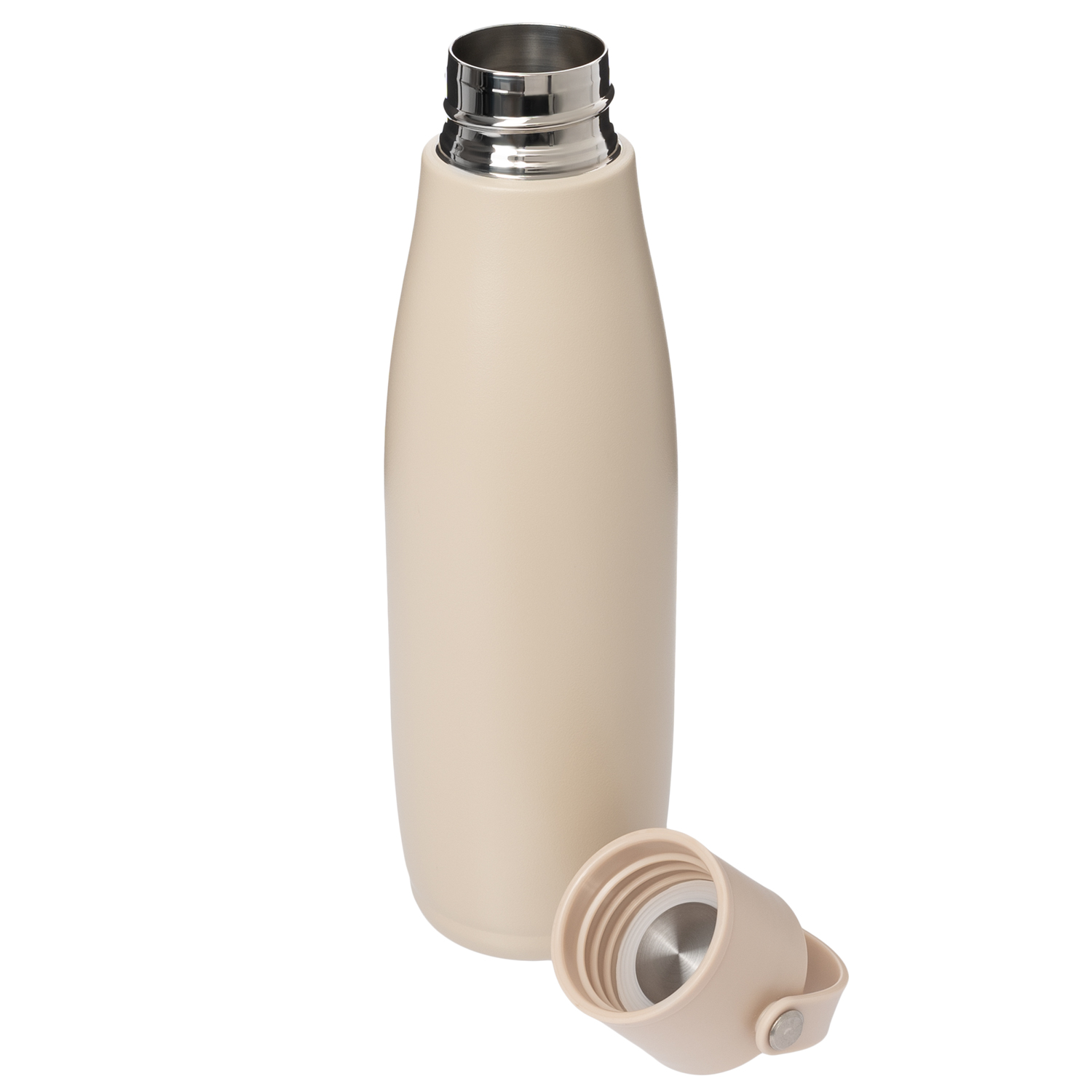 Термобутылка вакуумная герметичная Боска (Bosca), бежевая