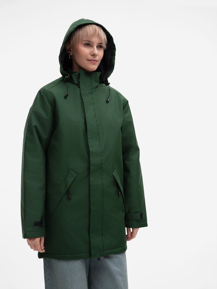 Куртка на стеганой подкладке Robyn, темно-зеленая, размер 4XL