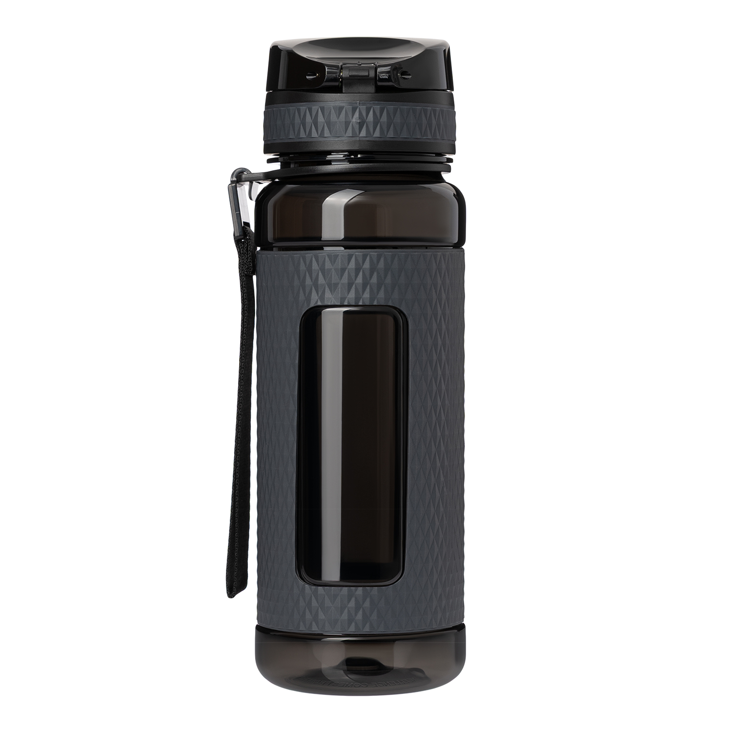 Бутылка для воды Vector, черная фото на сайте Print Logo.