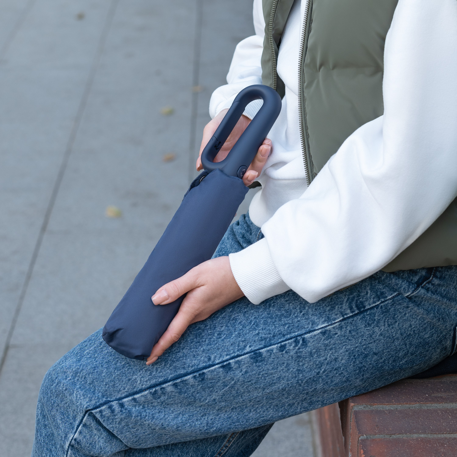 Зонт складной Азимут (Azimut), синий