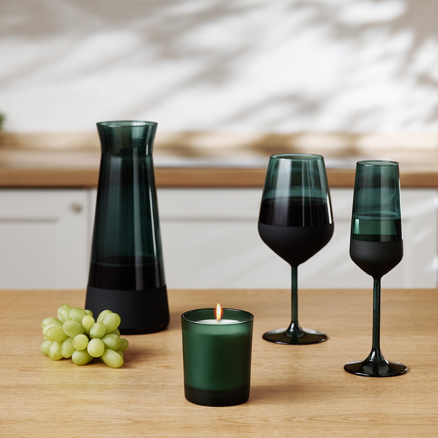 Бокал для шампанского Эмеральд (Emerald), зеленый