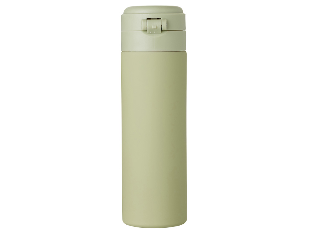 Вакуумная термокружка Waterline c кнопкой Guard, 400 мл, тубус, оливковый