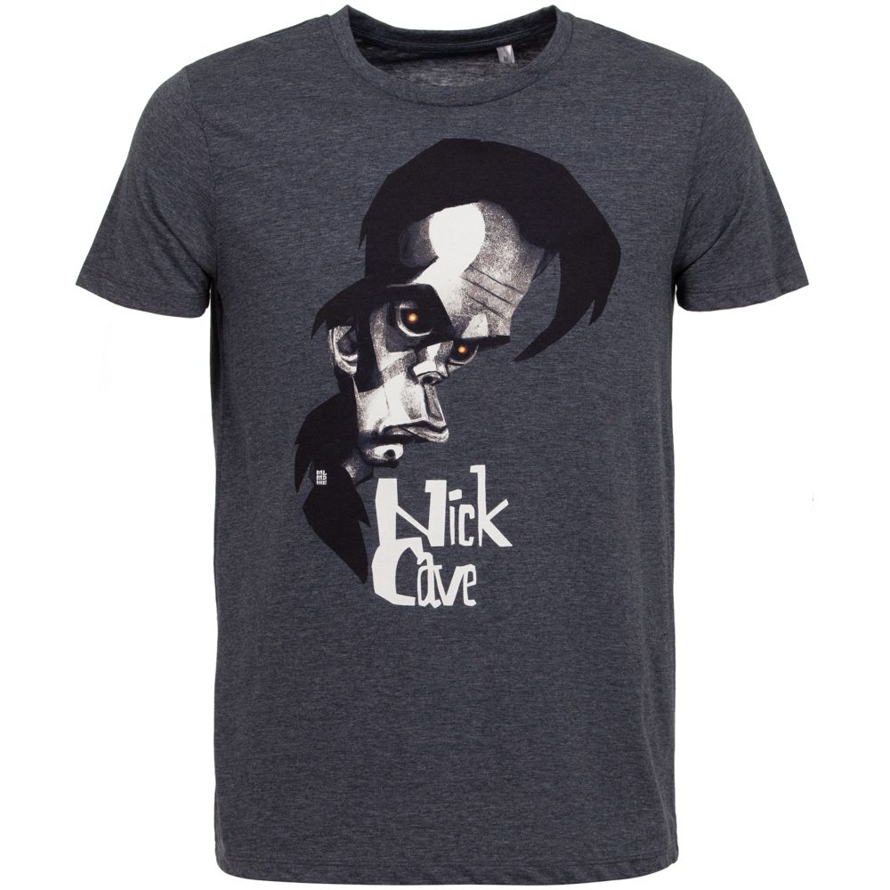 Футболка «Меламед. Nick Cave», темно-синий меланж, размер XXL
