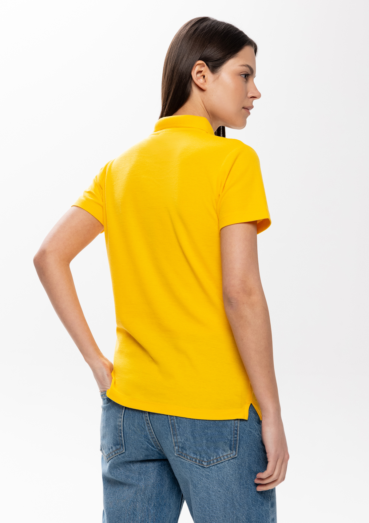 Рубашка поло женская STAN хлопок/полиэстер 185, 04WL, Жёлтый,  (12/1)  (52/XXL)