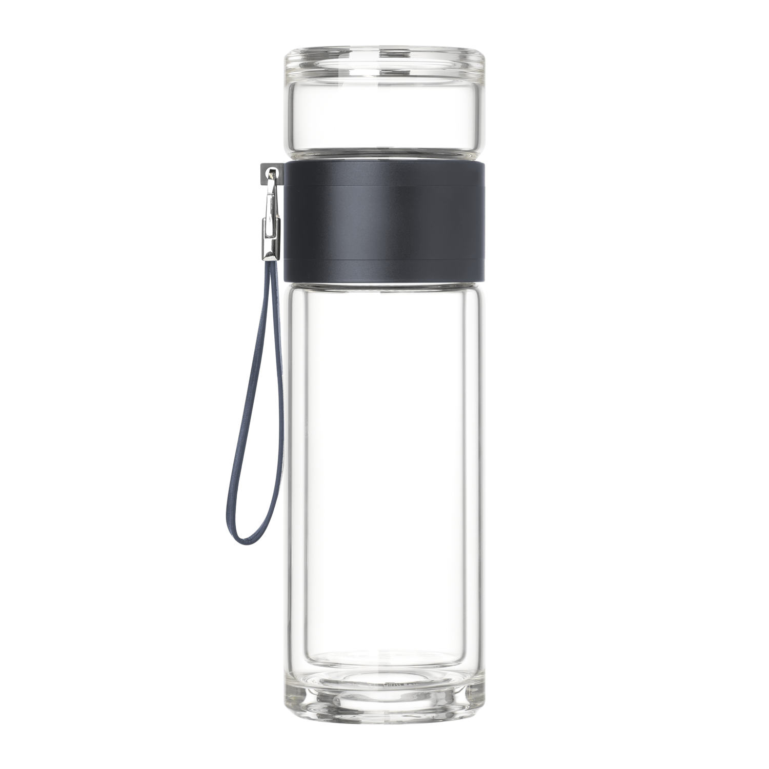 Бутылка стеклянная с двойными стенками Терсо (Terso), синяя