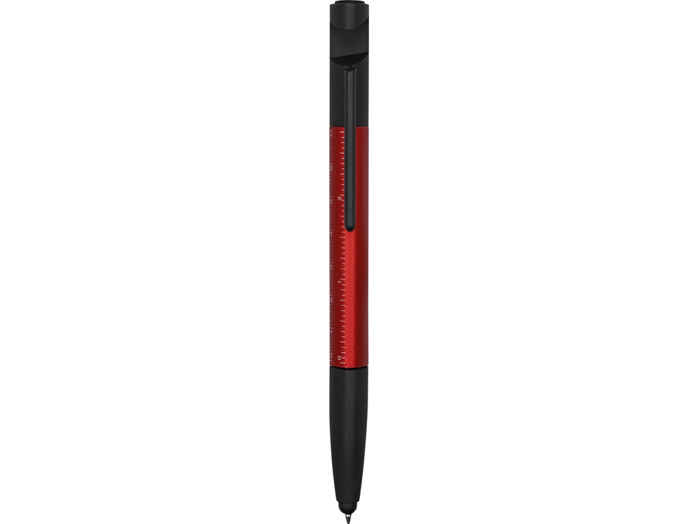 Ручка-стилус пластиковая шариковая многофункциональная (6 функций) Multy, красный