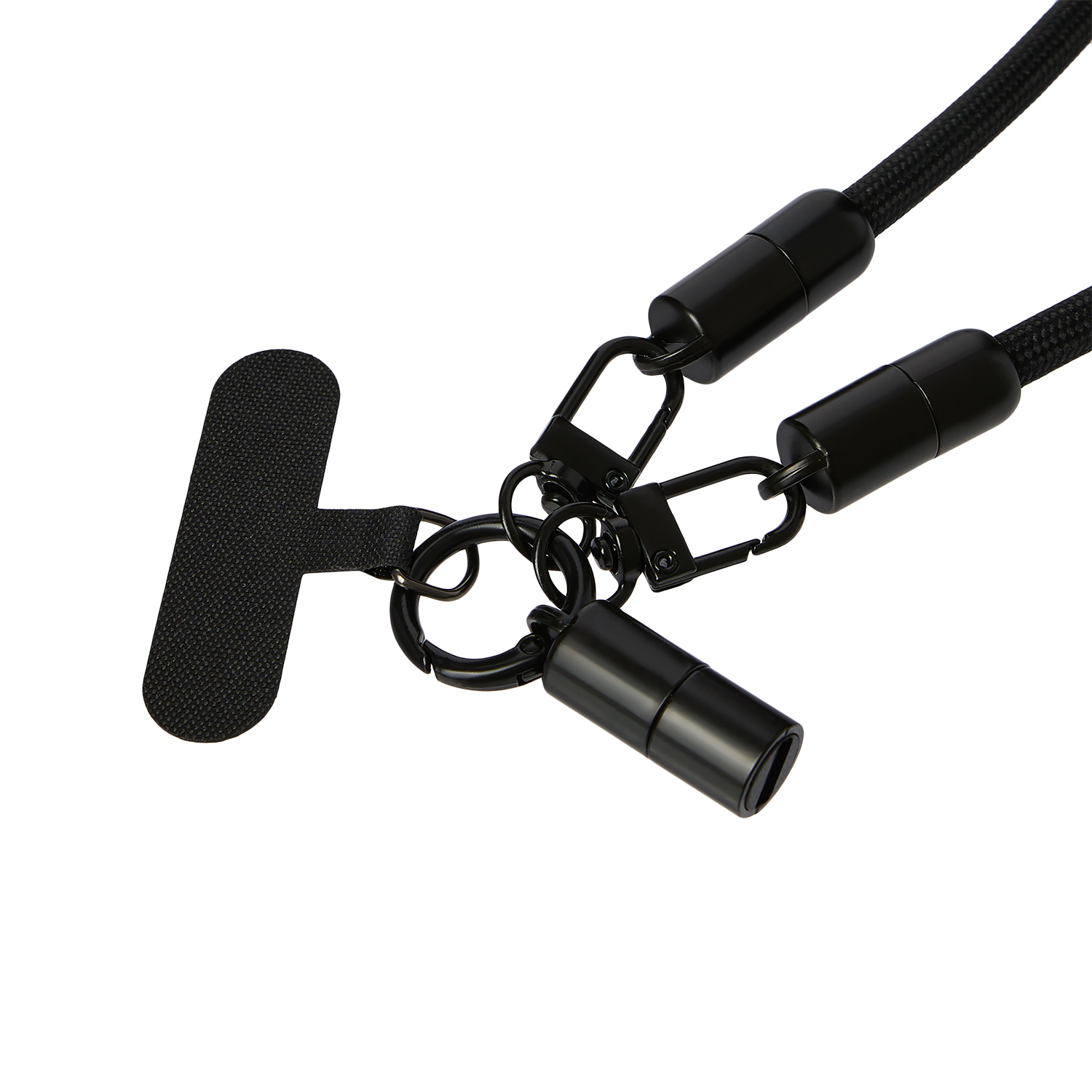 Кабель-ланьярд Voltrix, черный фото на сайте Print Logo.