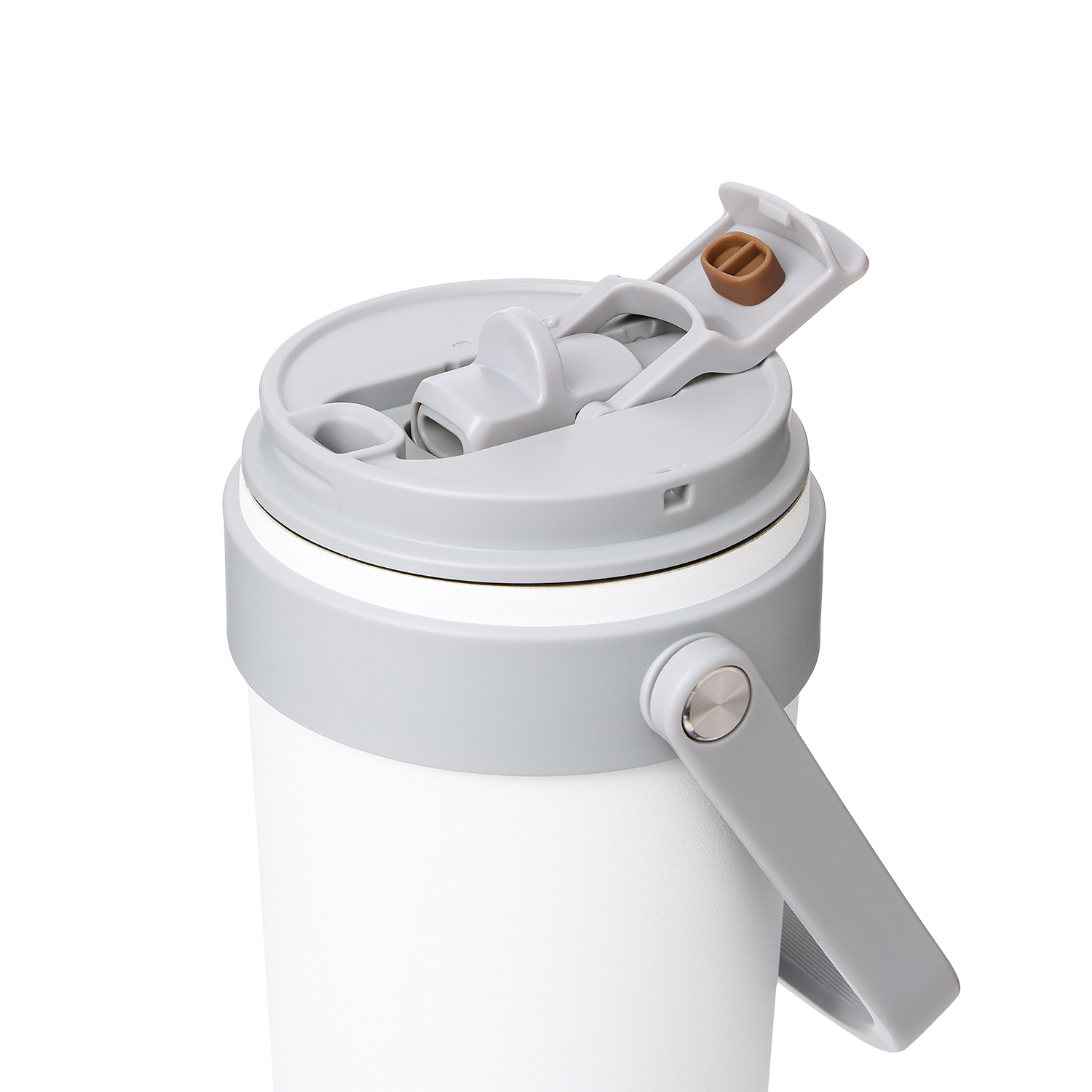 Термокружка вакуумная Solo, белая