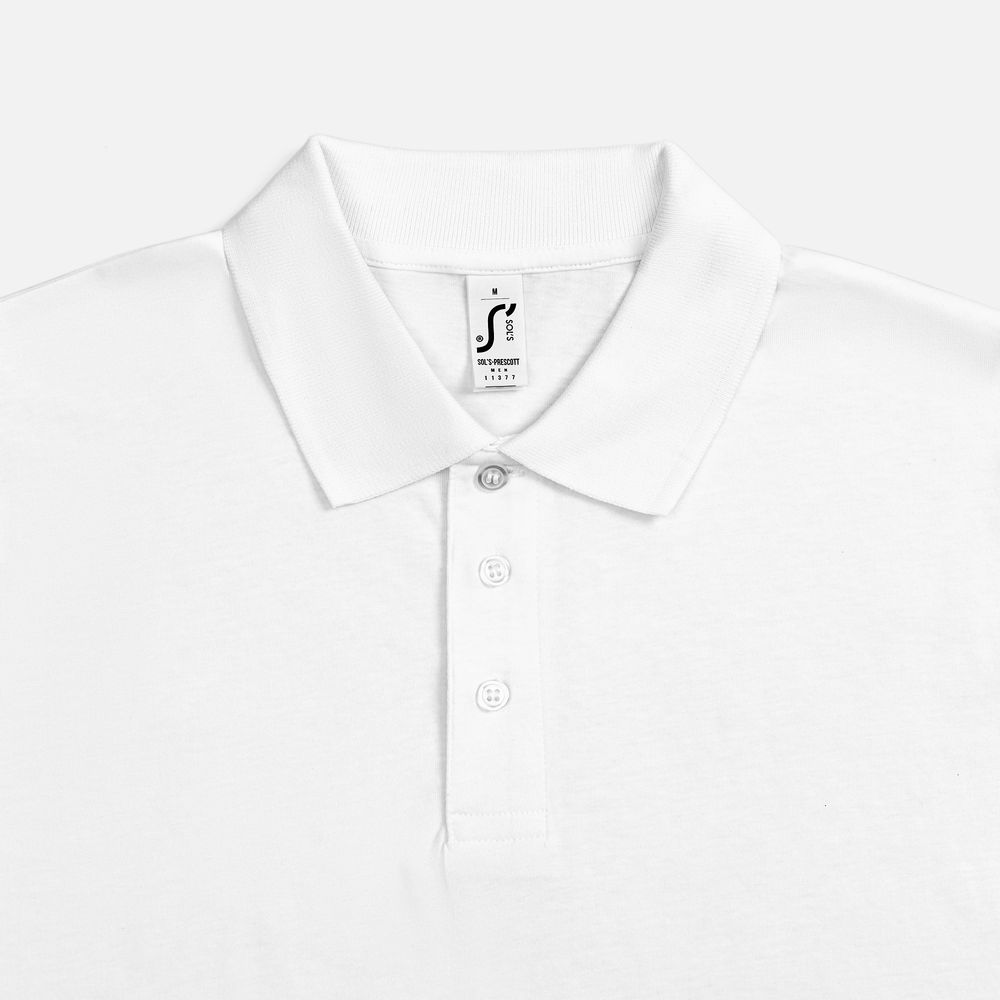 Рубашка поло мужская Prescott men 170 белая, размер XL