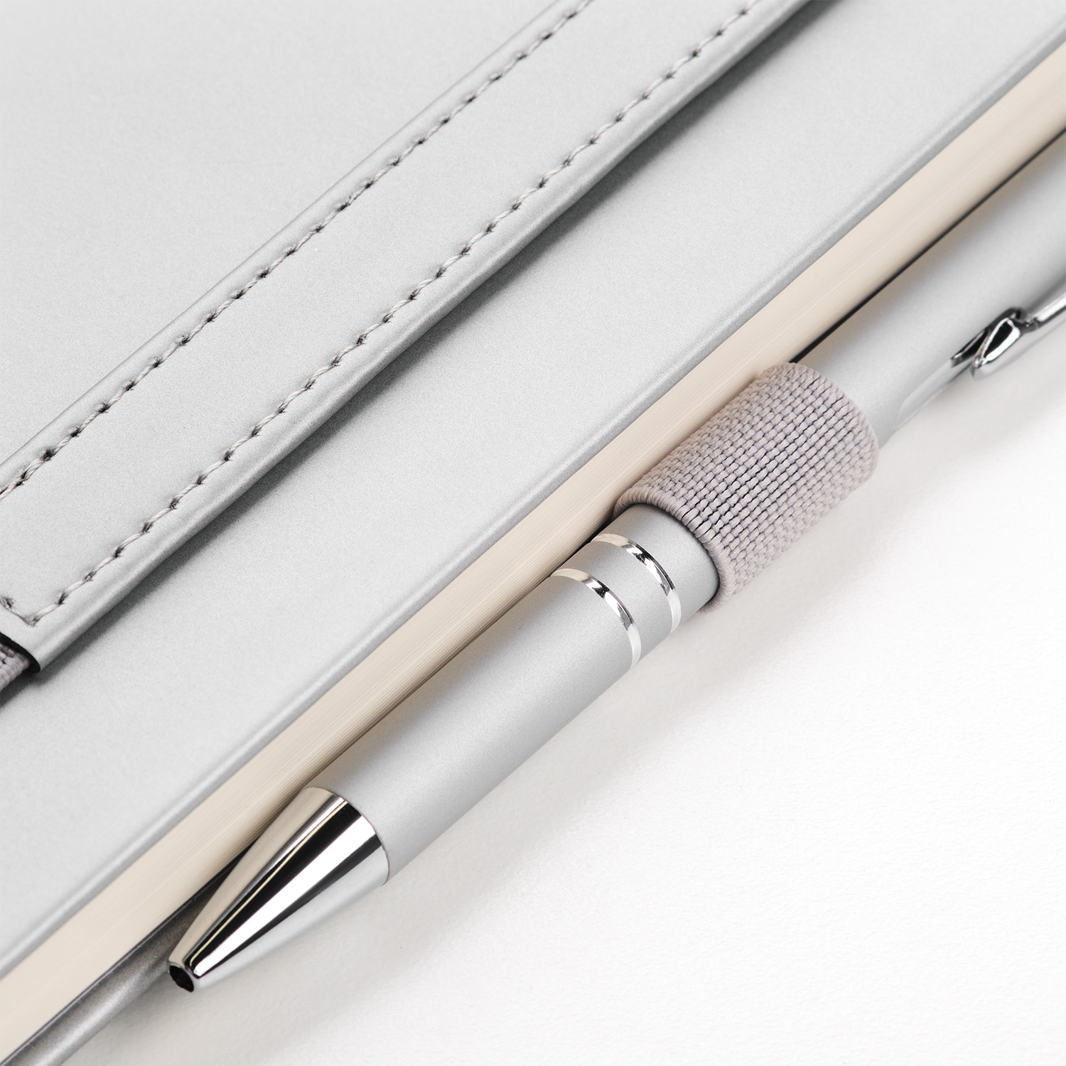 Ежедневник Альфа (Alpha) недатированный, серебро/серый