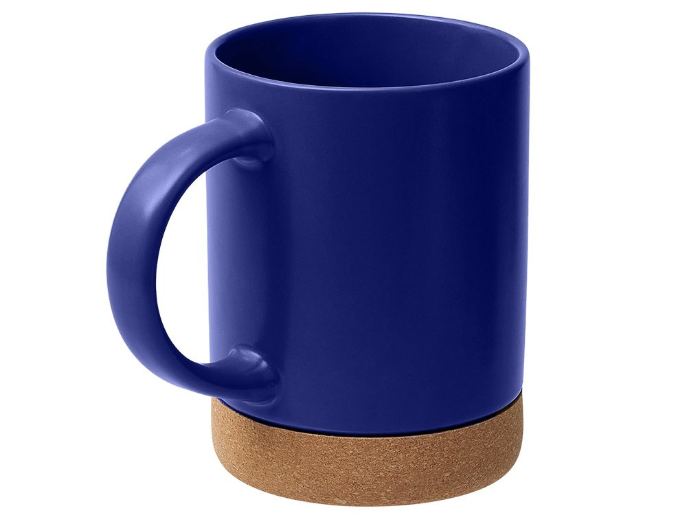 Кружка 450 мл с пробковым дном Корк & Бон, глубокий синий