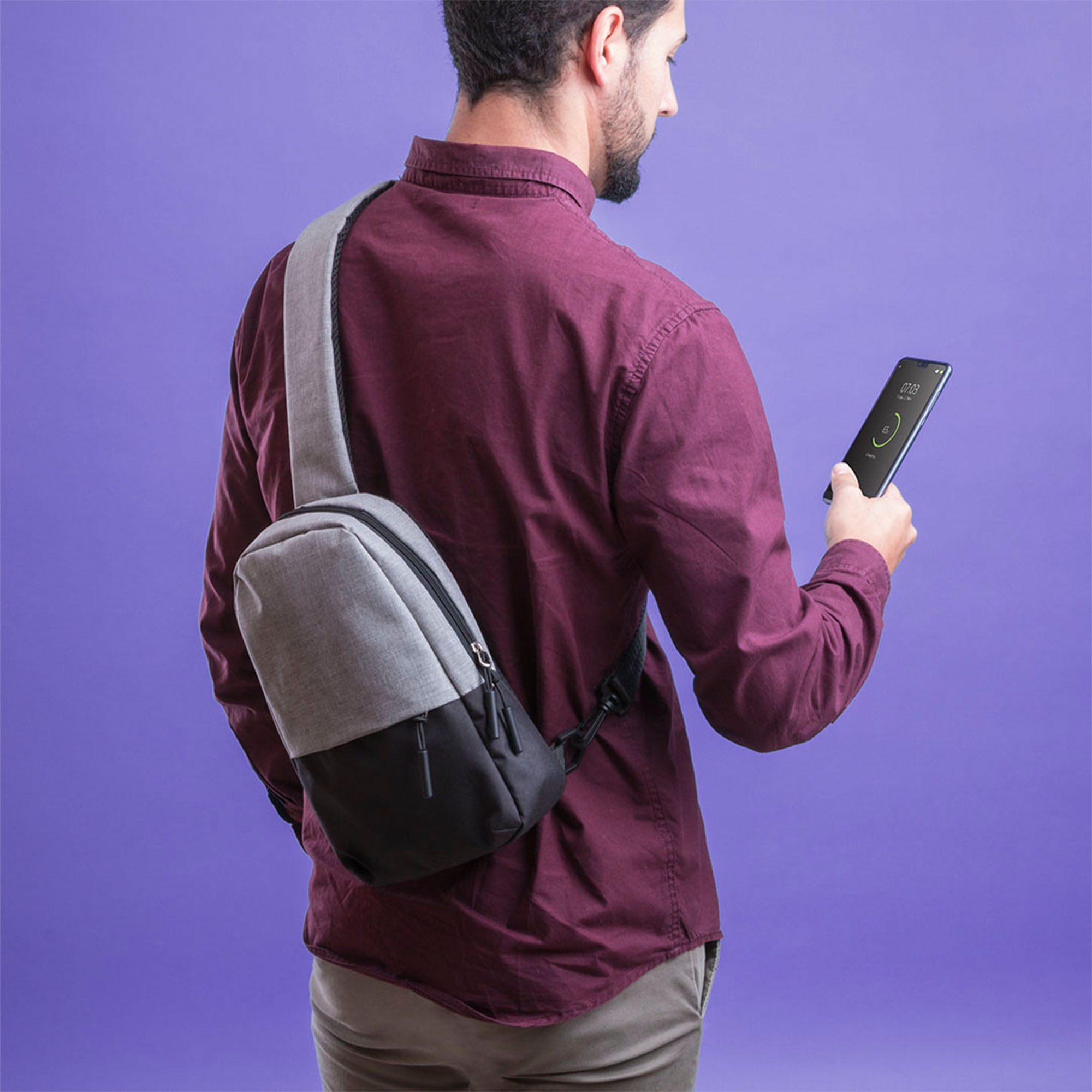 Рюкзак "Single" на одно плечо фото на сайте Print Logo.