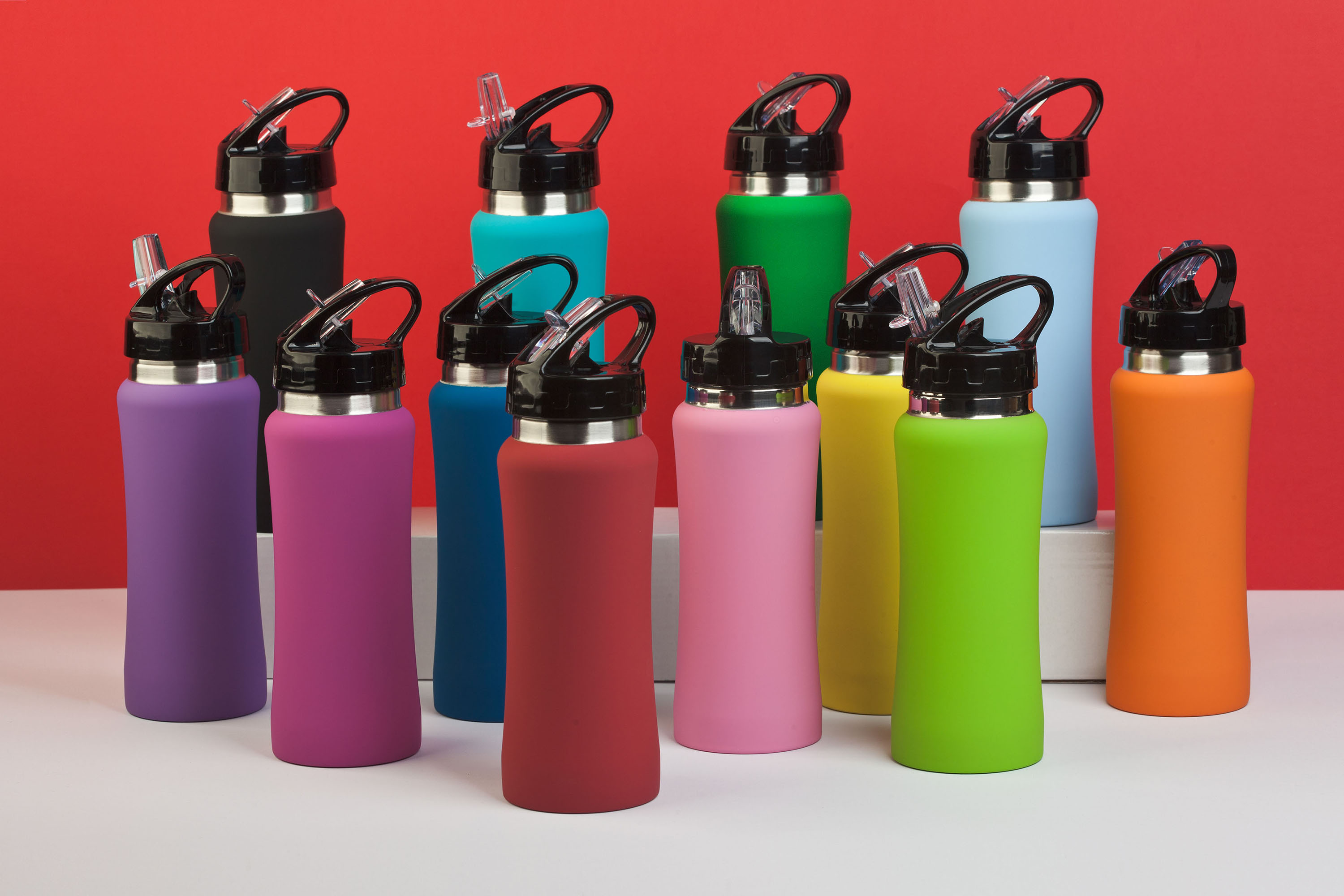 Бутылка для воды "Индиана" 600 мл, покрытие soft touch, серый