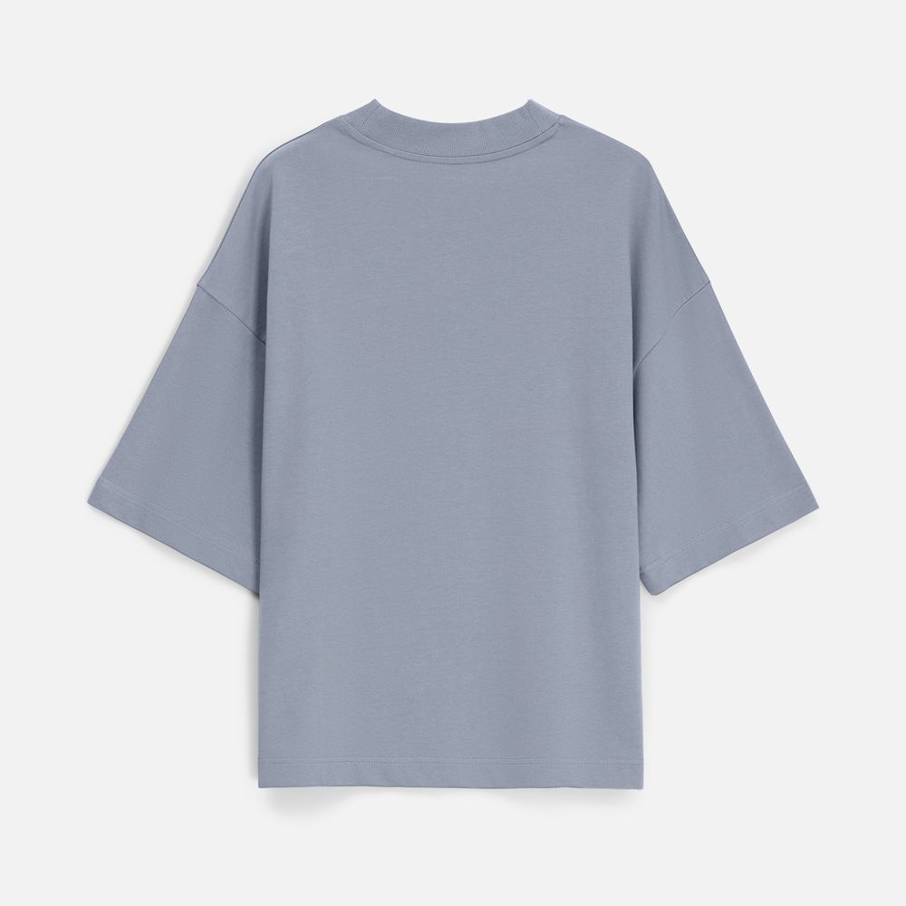 Футболка оверсайз унисекс T9, серая, размер XS/S