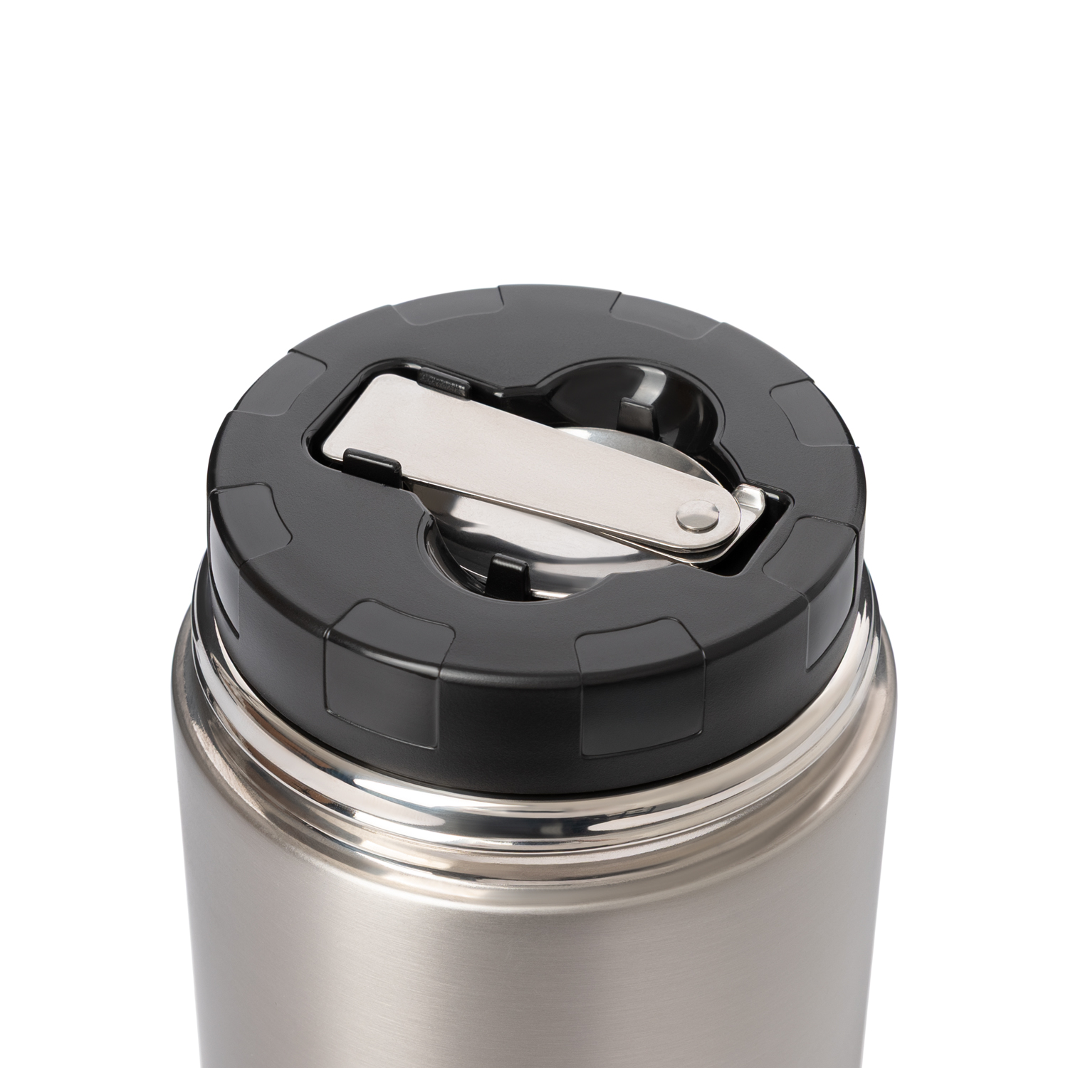 Термос для еды Бенто (Bento), серебряный