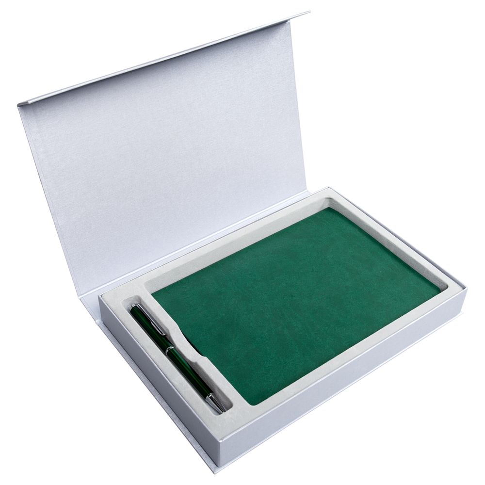 Коробка Silk с ложементом под ежедневник 15х21 см и ручку