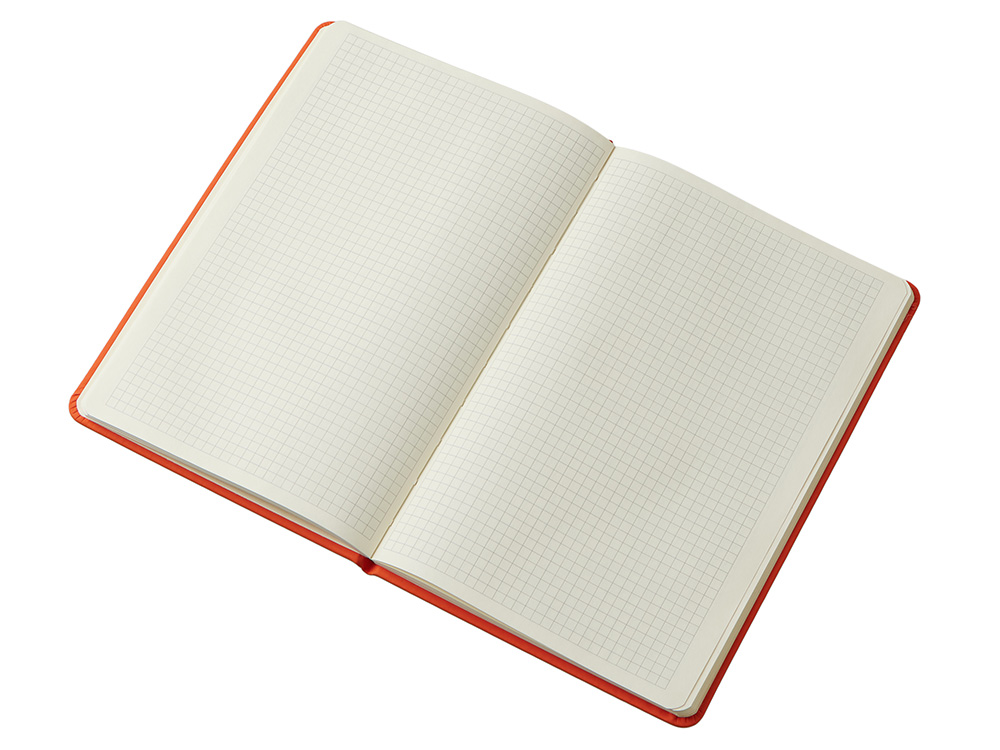 Блокнот в твердой обложке A5 Виспи 2.0 в клетку, оранжевый