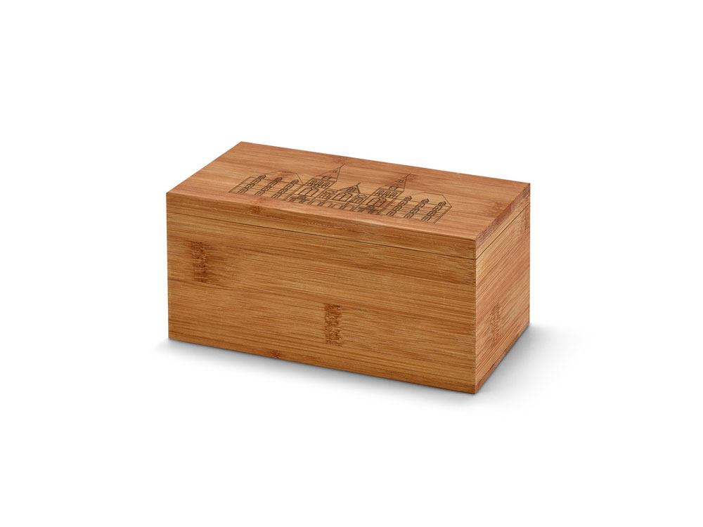 BURDOCK. Коробка из бамбука с чаем, Натуральный