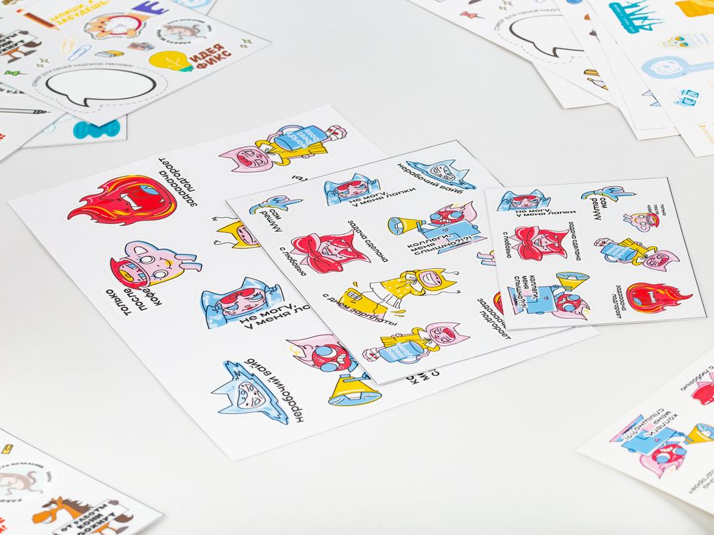 Наклейки UV-DTF Stiker Pack на заказ — пример нанесения логотипа (сделано в России) | Print Logo