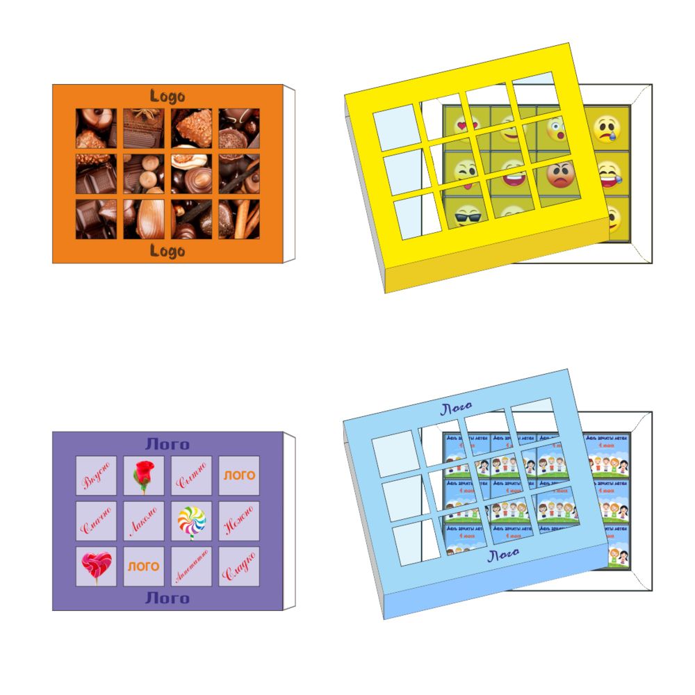 Набор шоколада Choco Windows на заказ с логотипом сделано в России | Print Logo