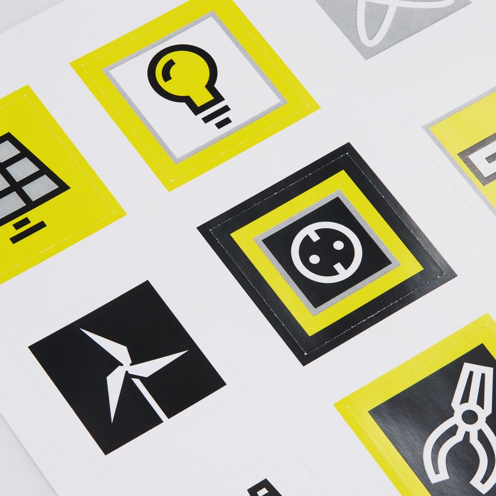 Стикерпак бумажный Industry — пример нанесения логотипа (сделано в России) | Print Logo