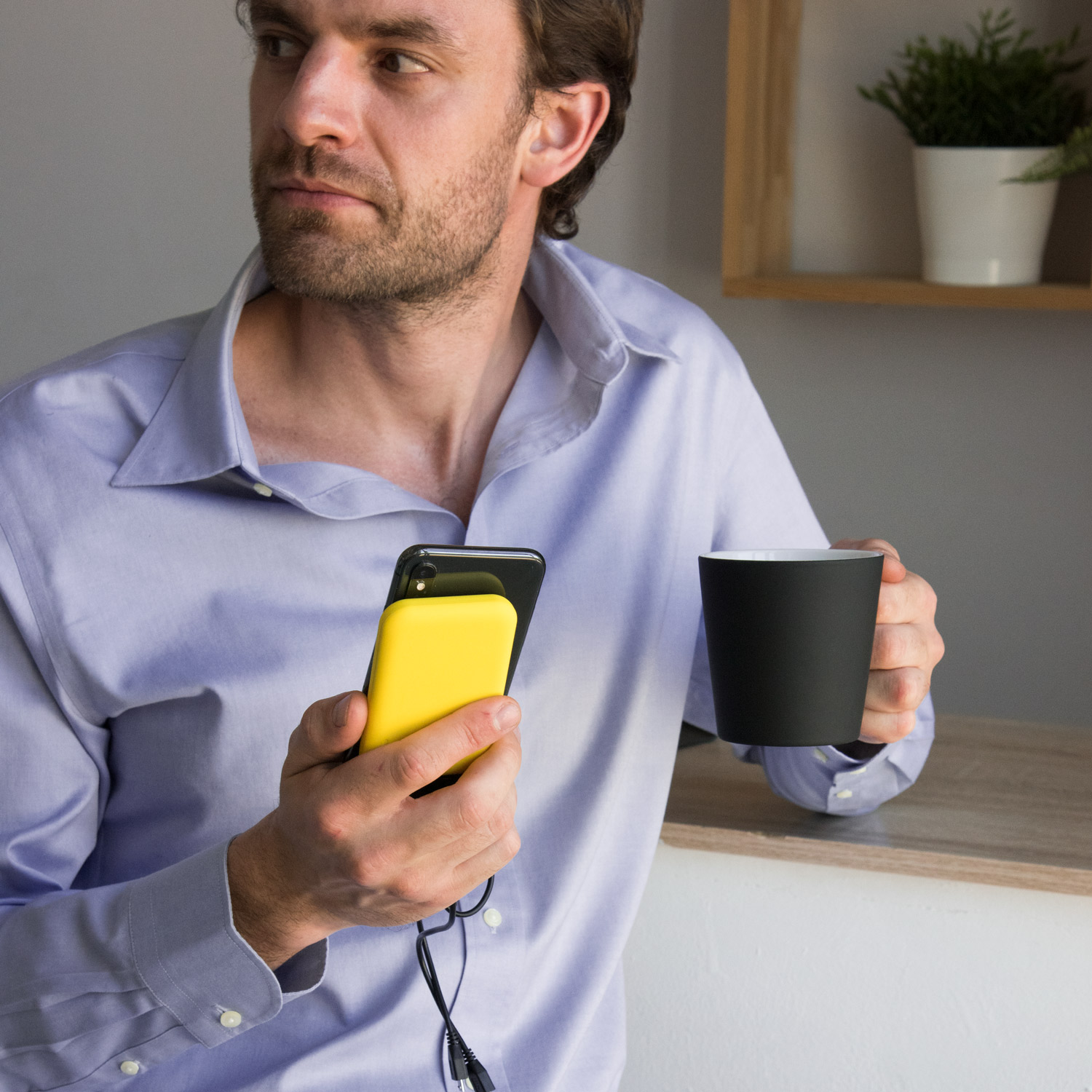 Керамическая кружка Sole Neo, серая фото на сайте Print Logo.