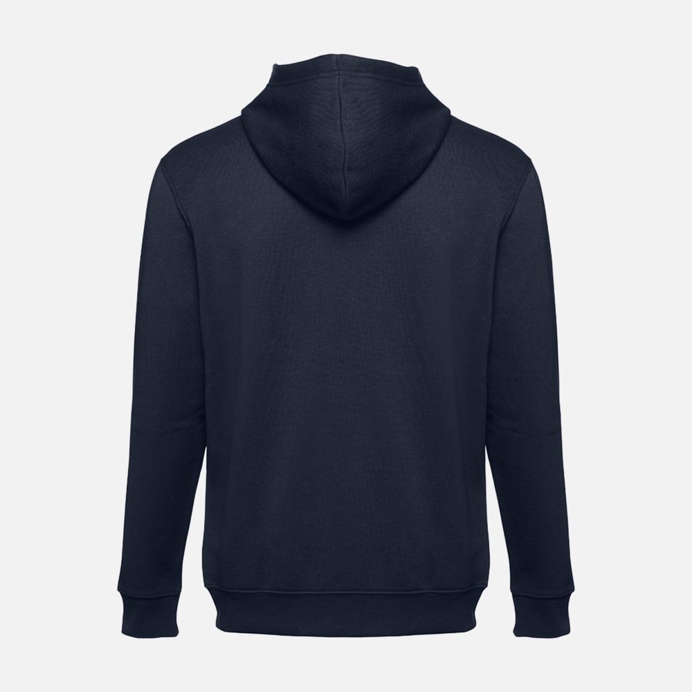 Толстовка мужская на молнии с капюшоном Amsterdam, темно-синяя, размер XXL