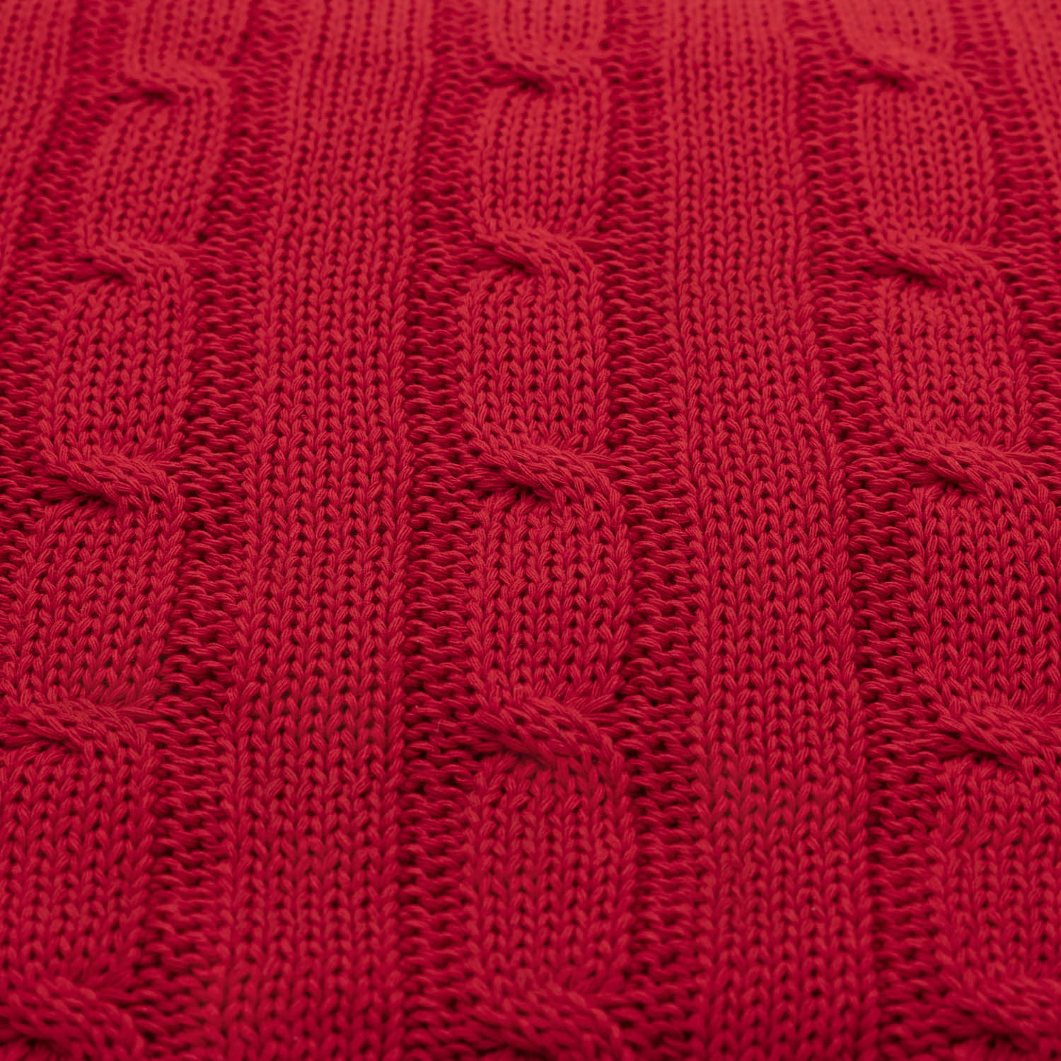 Плед Фадо (Fado) вязаный, красный (без подарочной коробки)