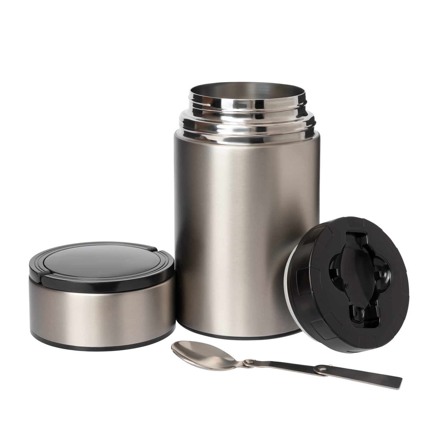 Термос для еды Бенто (Bento), серебряный