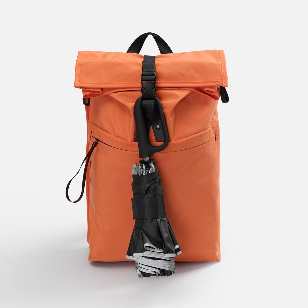 Зонт обратного сложения с ручкой-карабином Foldberry и подарки фото на сайте Print logo.