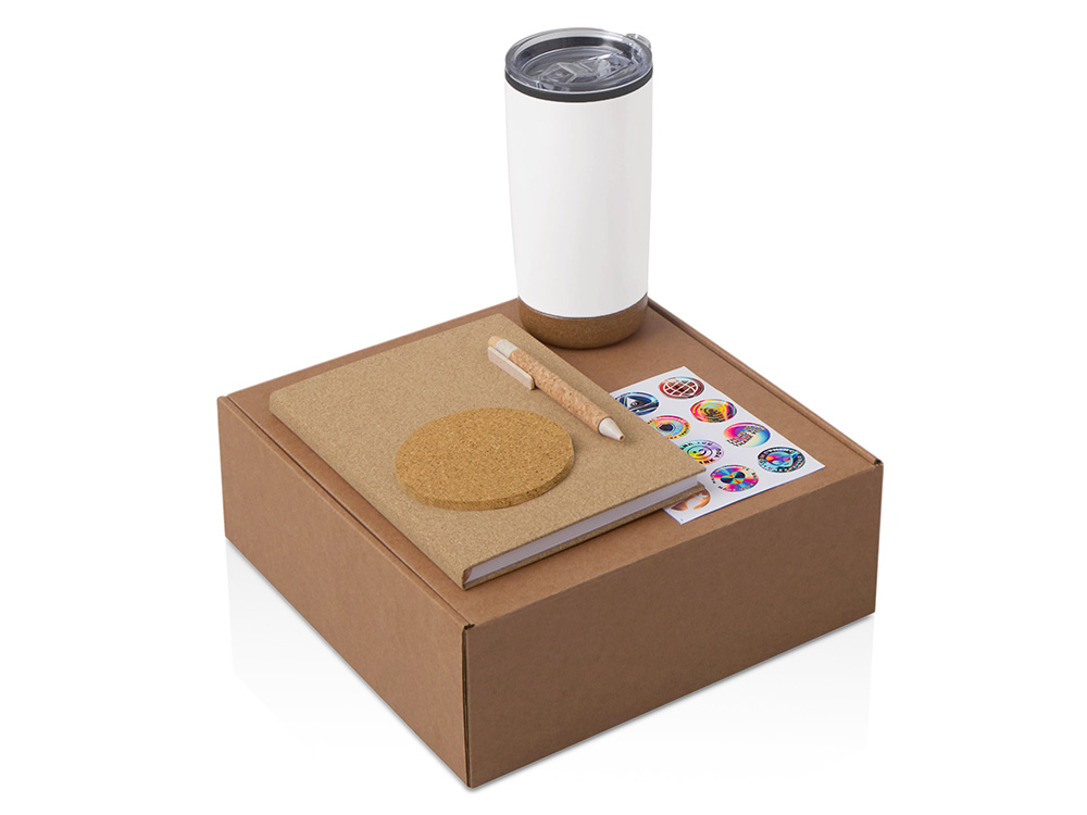 Набор Earthly с блокнотом, ручкой и термокружкой с логотипом  | Print Logo