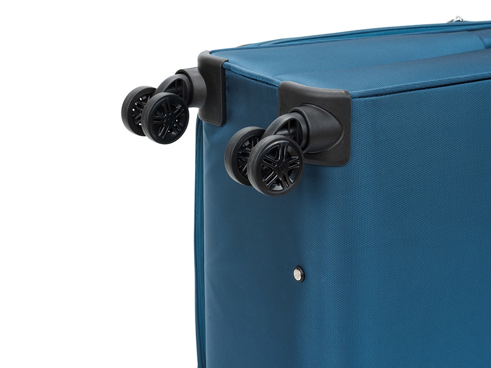 Чемодан TORBER ВИВИ, синий, полиэстер, 48 х 28 х 78 см, 89 л