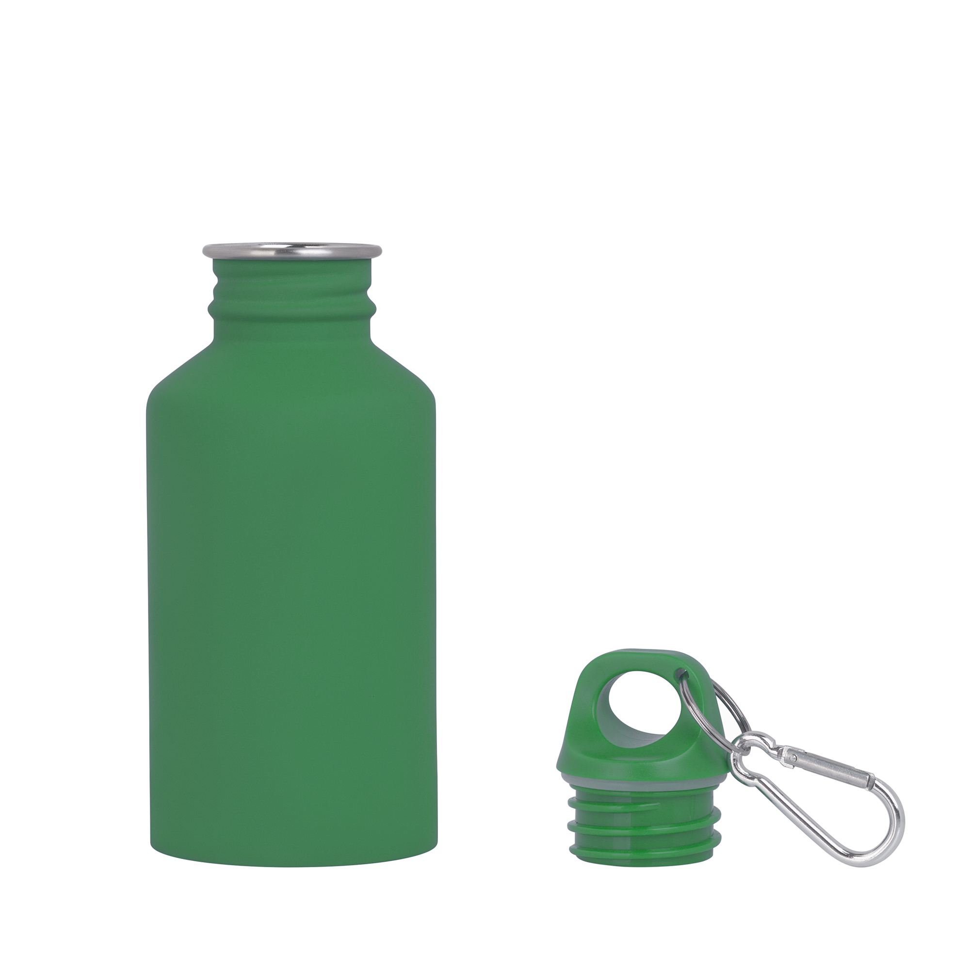 Бутылка для воды "Финиш" 500 мл, покрытие soft touch, зеленый