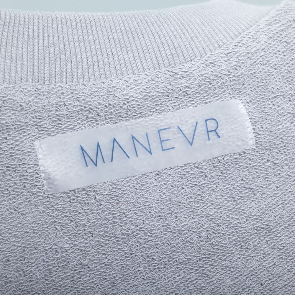 Свитшот оверсайз унисекс Vozduh, светло-серый, размер M/L