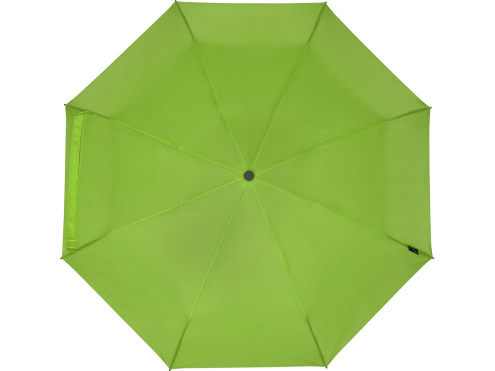 Birgit, складной ветроустойчивый зонт диаметром 21 дюйм из переработанного ПЭТ, зеленый лайм