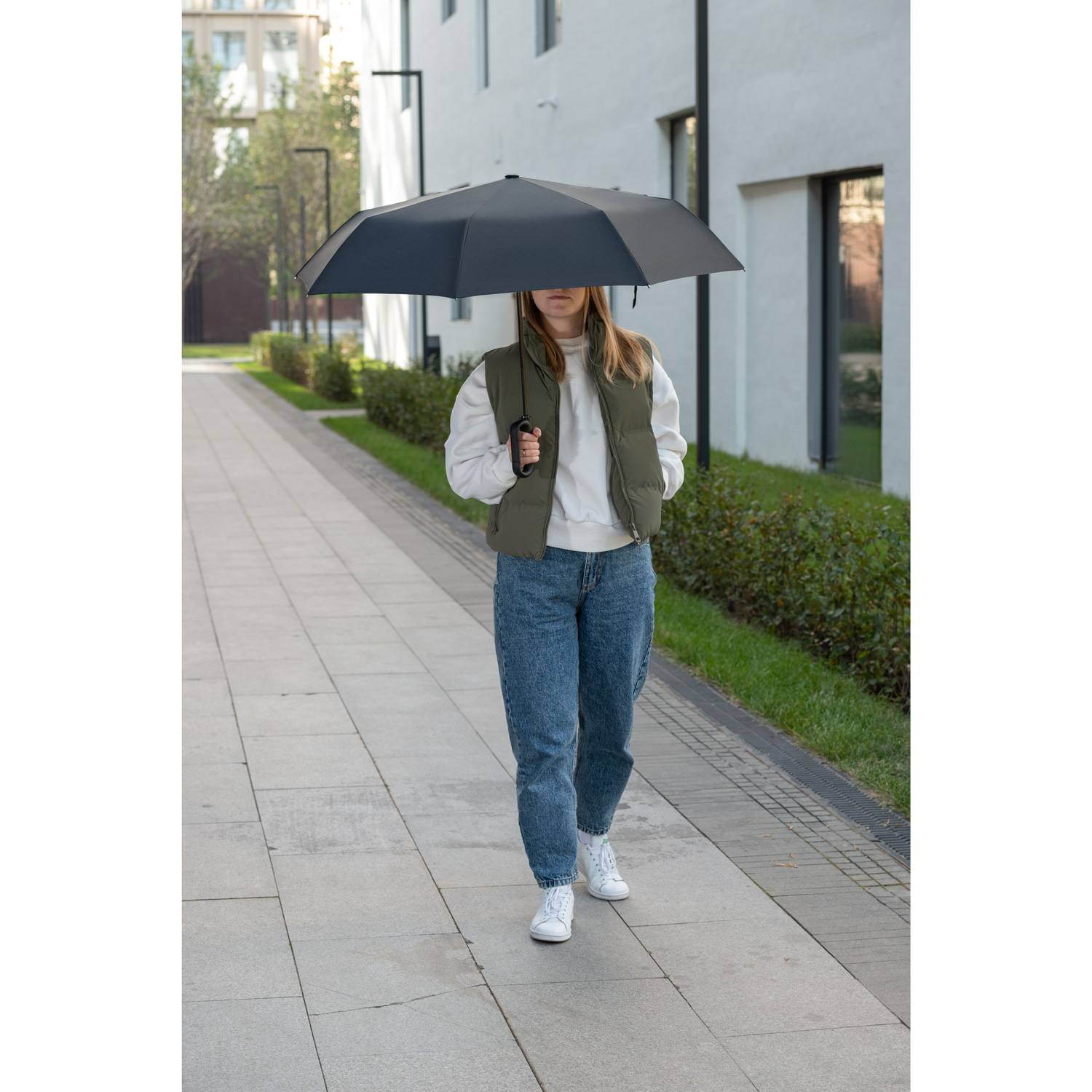 Зонт складной Азимут (Azimut), черный