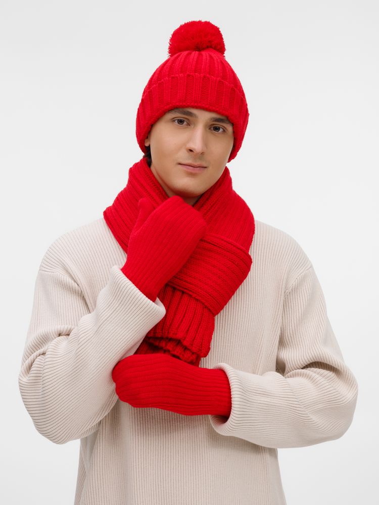 Варежки HappyGo, красные, размер L/XL