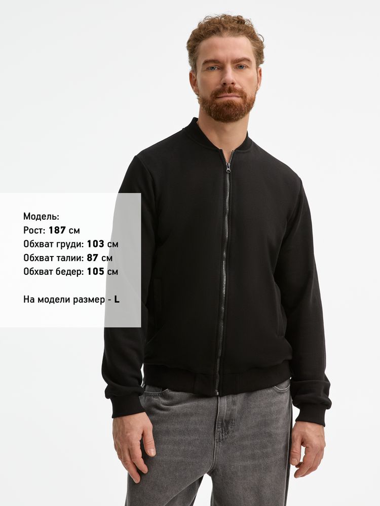 Бомбер унисекс Townie, черный, размер M