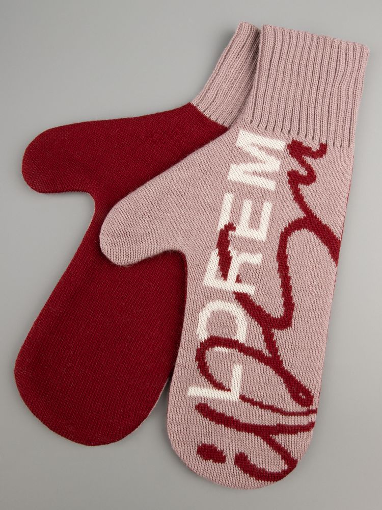 Варежки на заказ Mani, полушерсть, размер XL