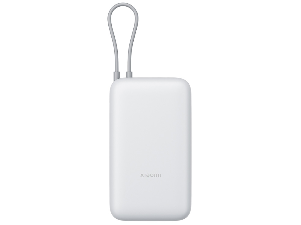 Внешний аккумулятор с встроенным кабелем Xiaomi Power Bank 20000mAh (Integrated Cable) GL Light Gray